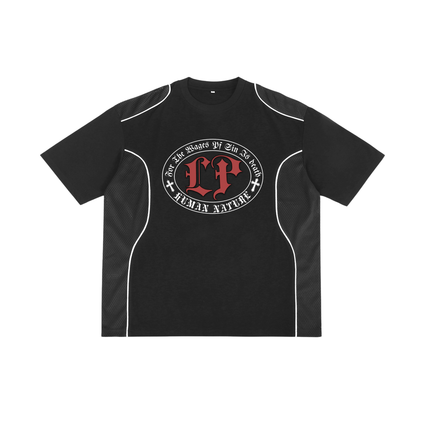 Human Nature - Black Piped Panel T-Shirt