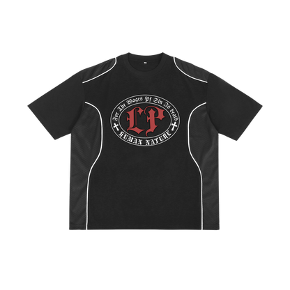 Human Nature - Black Piped Panel T-Shirt