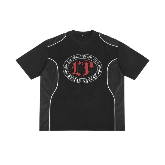 Human Nature - Black Piped Panel T-Shirt