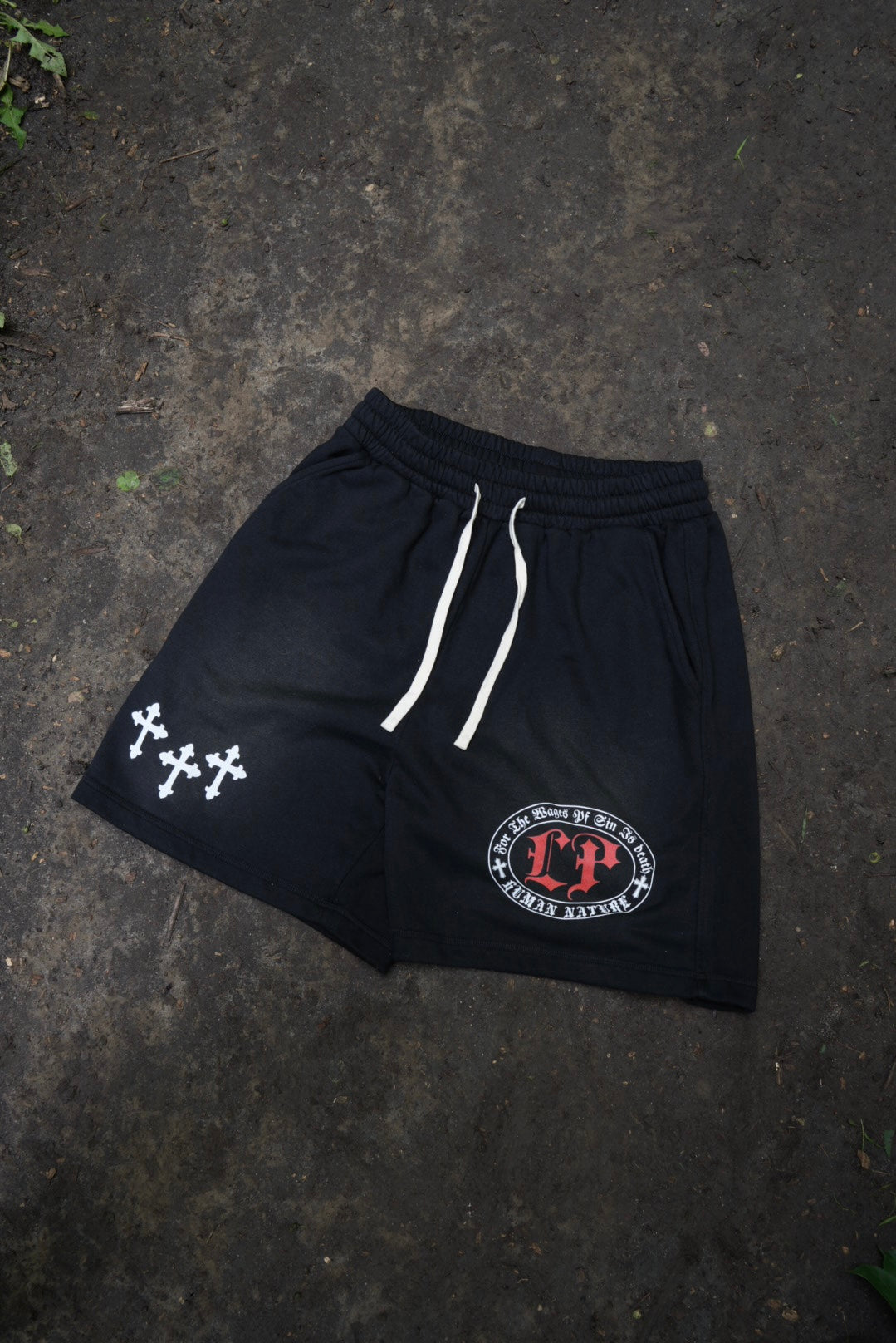 "HUMAN NATURE SHORTS" (Sun Fade Raw Edge)