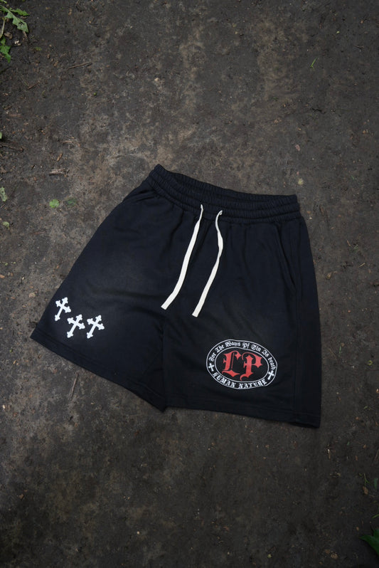 "HUMAN NATURE SHORTS" (Sun Fade Raw Edge)