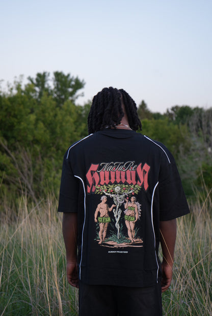 "HUMAN NATURE TEE" (Sides Jersey Mesh)