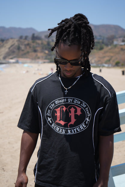 "HUMAN NATURE TEE" (Sides Jersey Mesh)