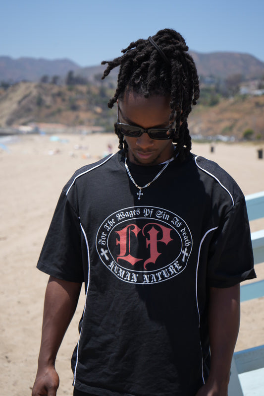 "HUMAN NATURE TEE" (Sides Jersey Mesh)