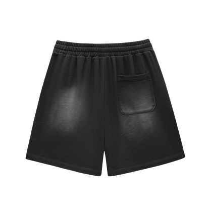 Human Nature - Sun Fade Raw Edge Cotton Shorts